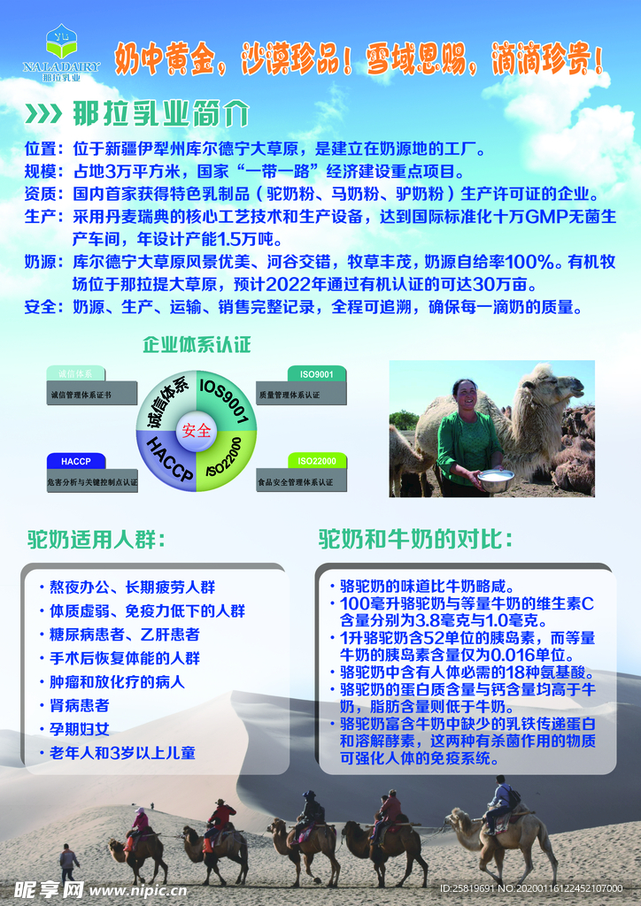 驼奶粉宣传单