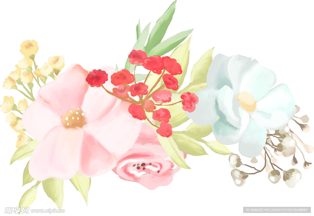 手绘鲜花