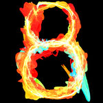 火焰数字8