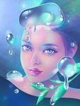 梦觉插画女孩
