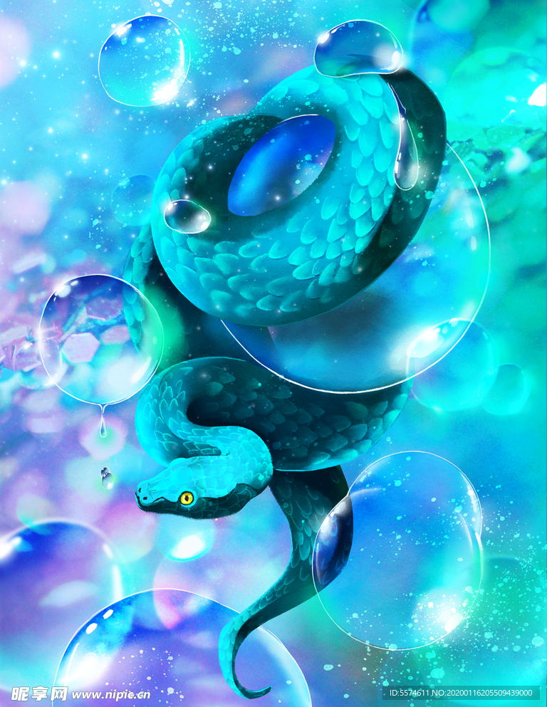 梦觉插画蛇