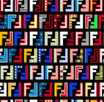 彩色F字母