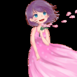 卡通紫衣女孩