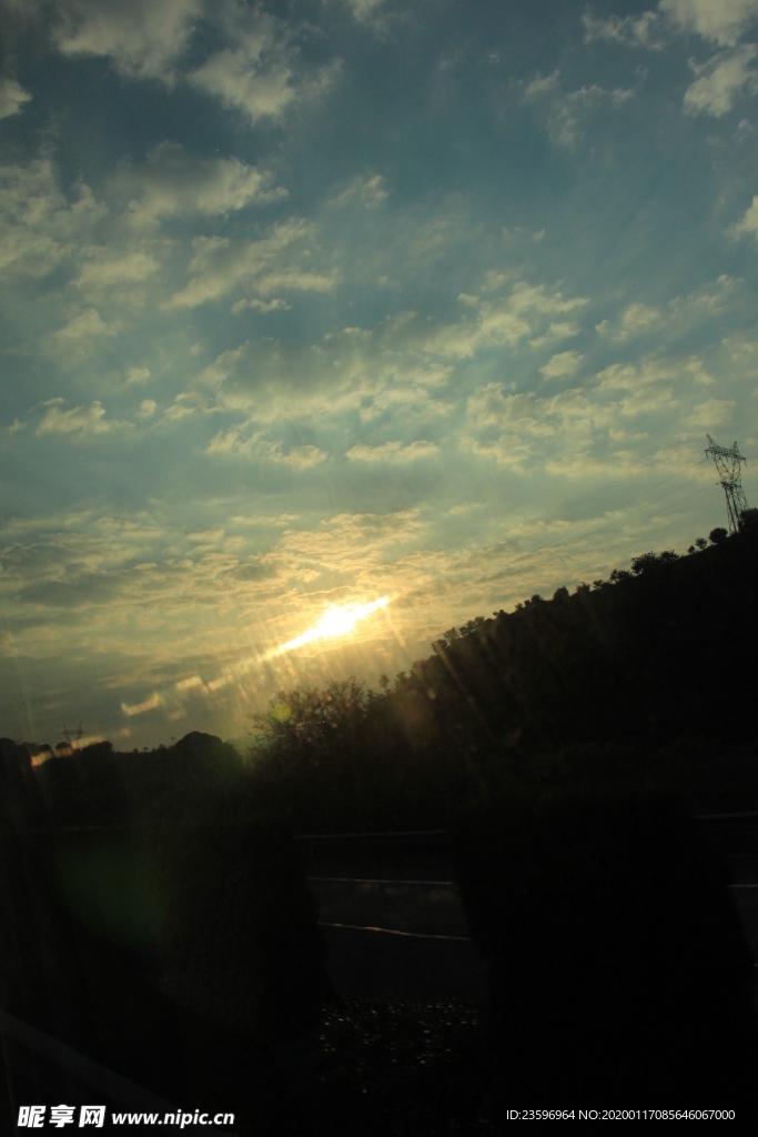 夕阳落山