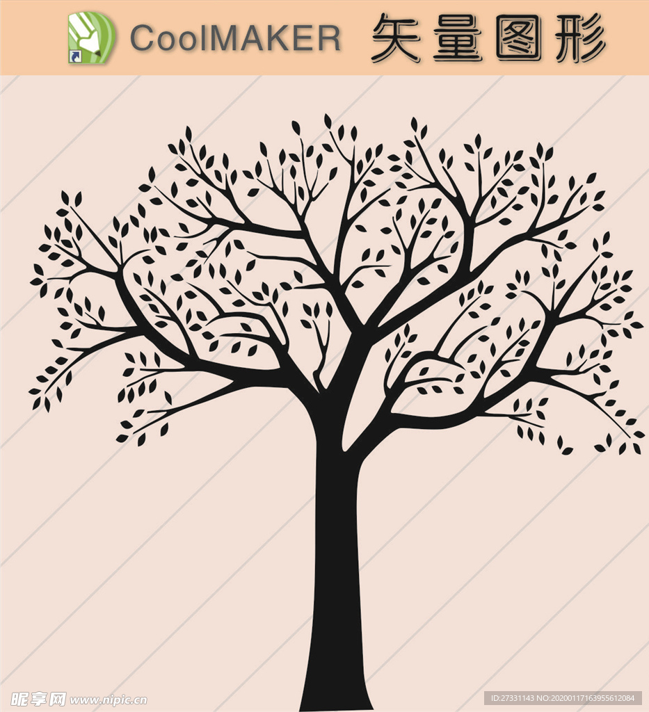 树木 剪影 黑白图 植物剪影