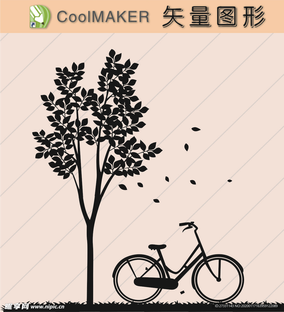 树木 剪影 黑白图 植物剪影