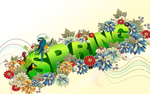 春天字体设计spring