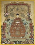 绘画照片古代明熹宗坐像