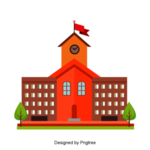 学校矢量插画卡通素材