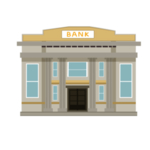 银行房子卡通矢量插画素材