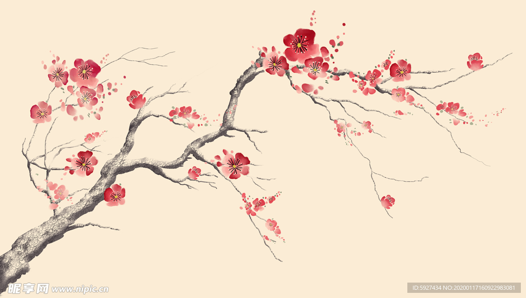 水墨梅花