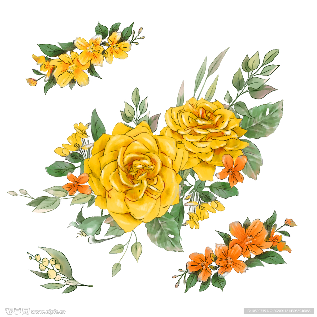 手绘鲜花