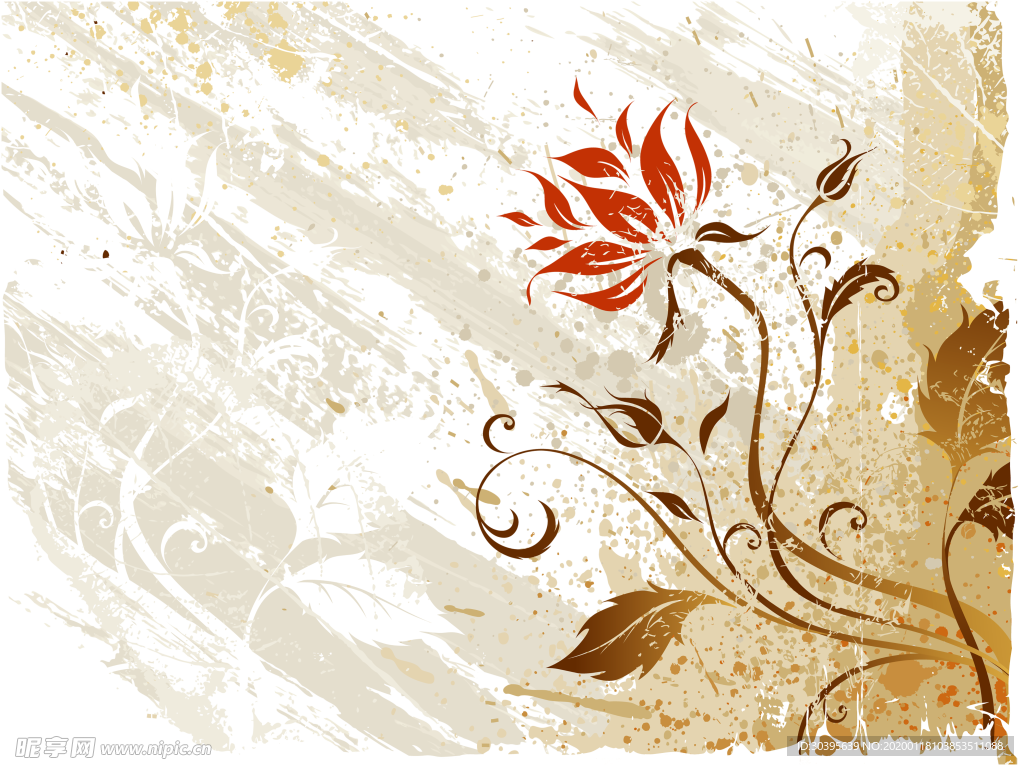 红色背景