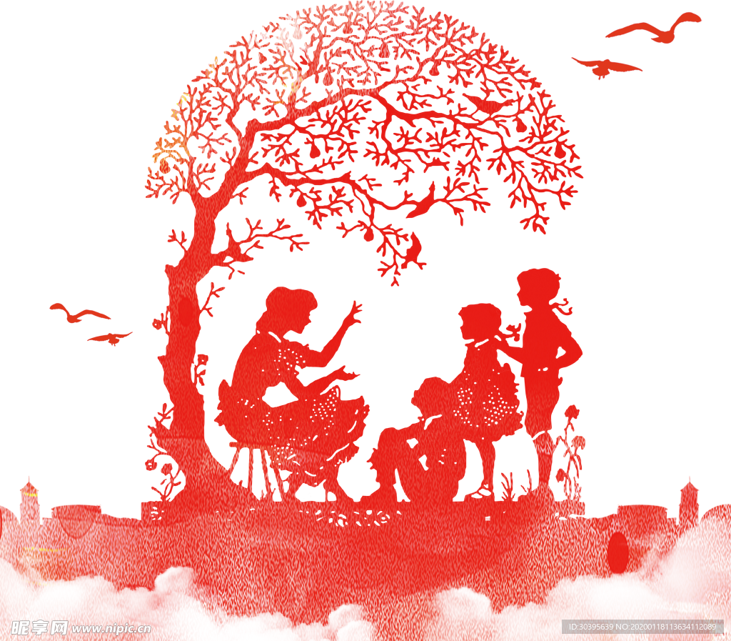 红色背景