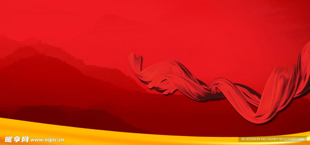 红色背景