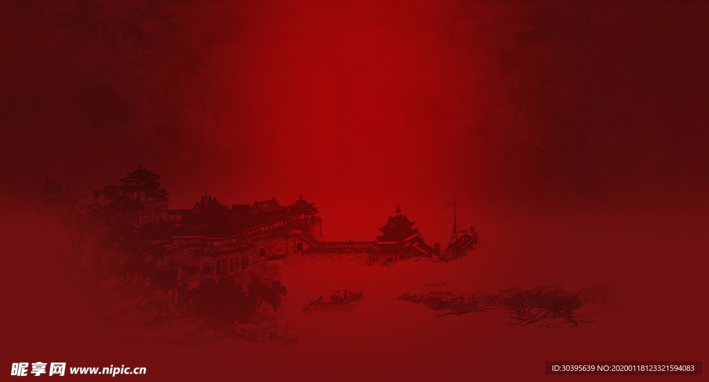 红色背景