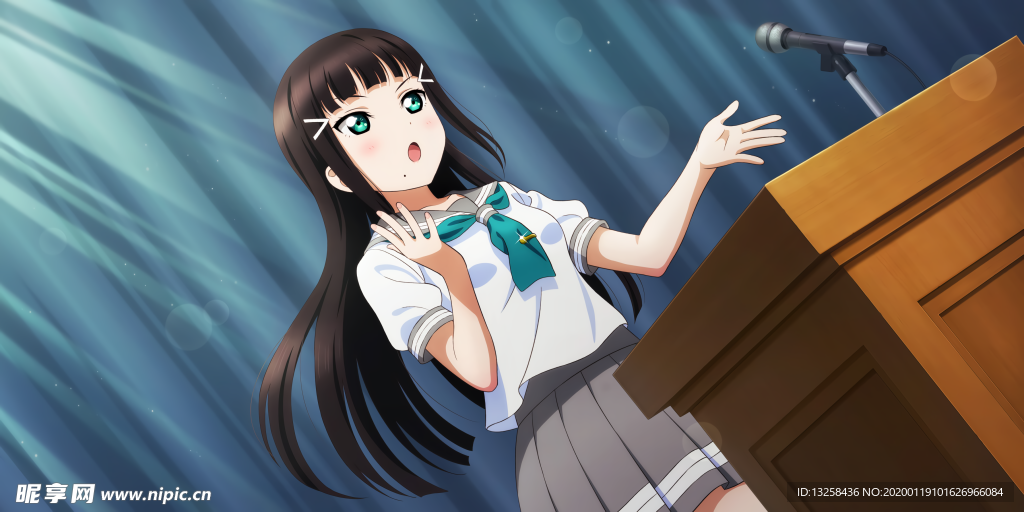 彩色动漫人物插画背景