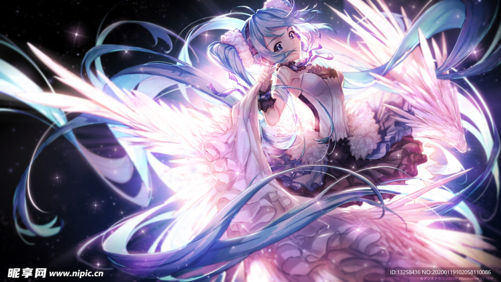 彩色动漫人物插画背景
