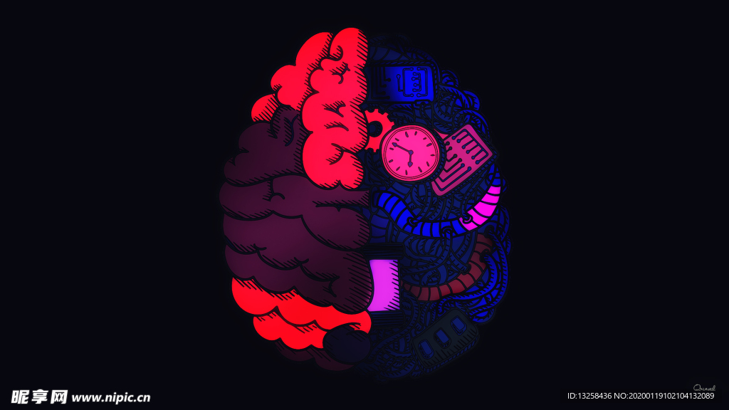 彩色抽象插画背景