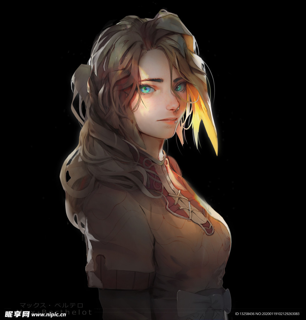 彩色动漫人物插画背景