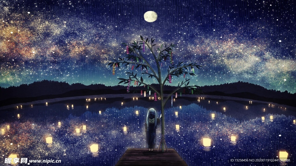 彩色人物动漫插画背景