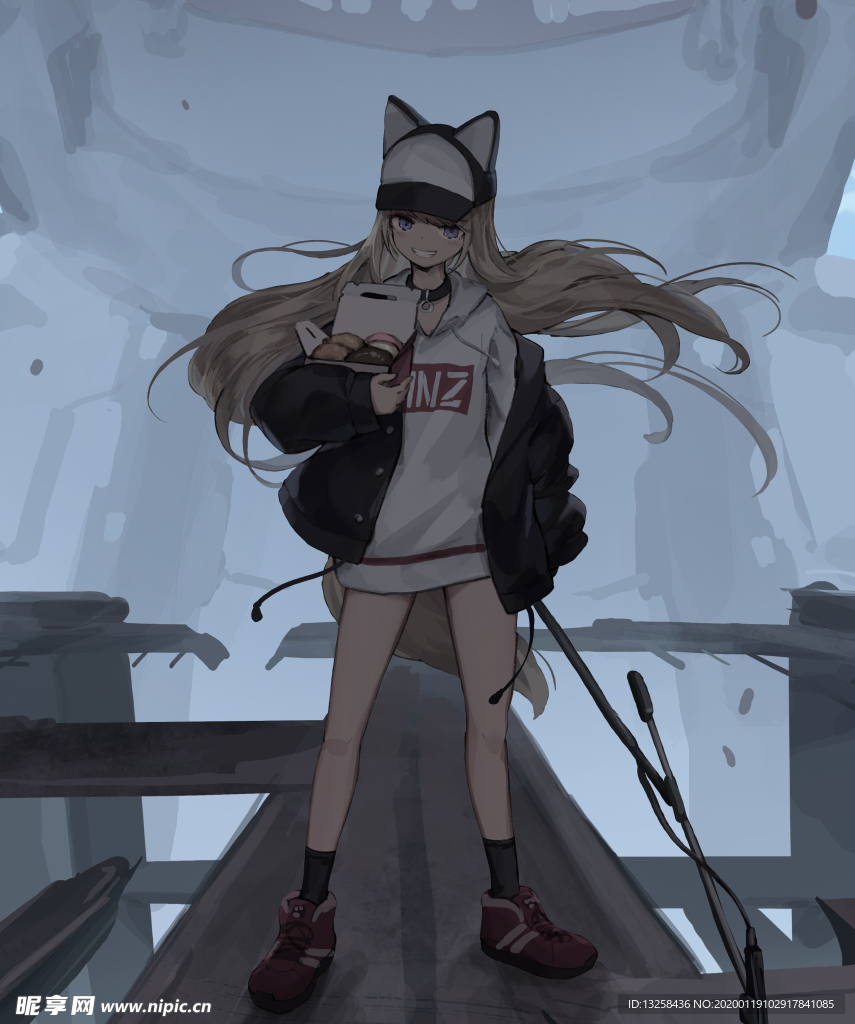 彩色动漫人物插画背景