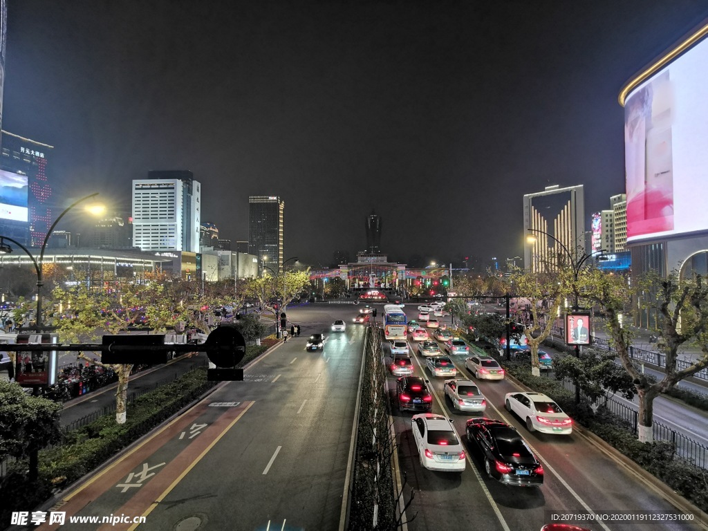 杭州市中心夜景