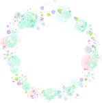 蓝色花环矢量图