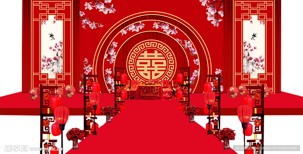 红色背景