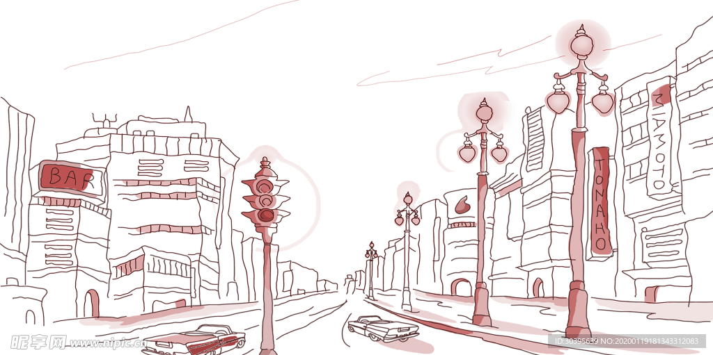 红色背景