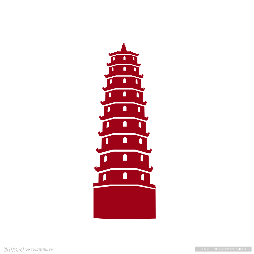 塔中国风元素png