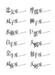 十二星座字体设计