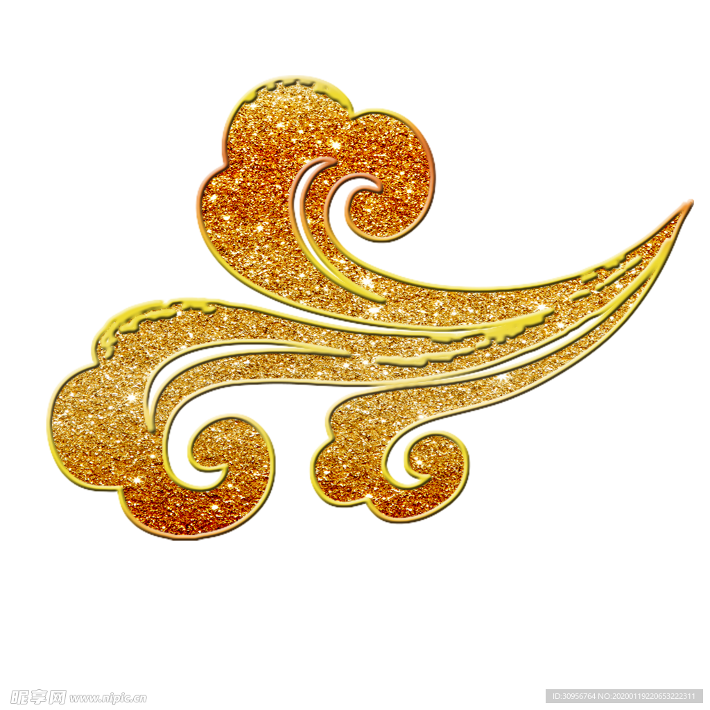 金色立体云纹