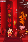 2020新年春节鼠年新春海报