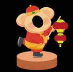 鼠年商场拍照框