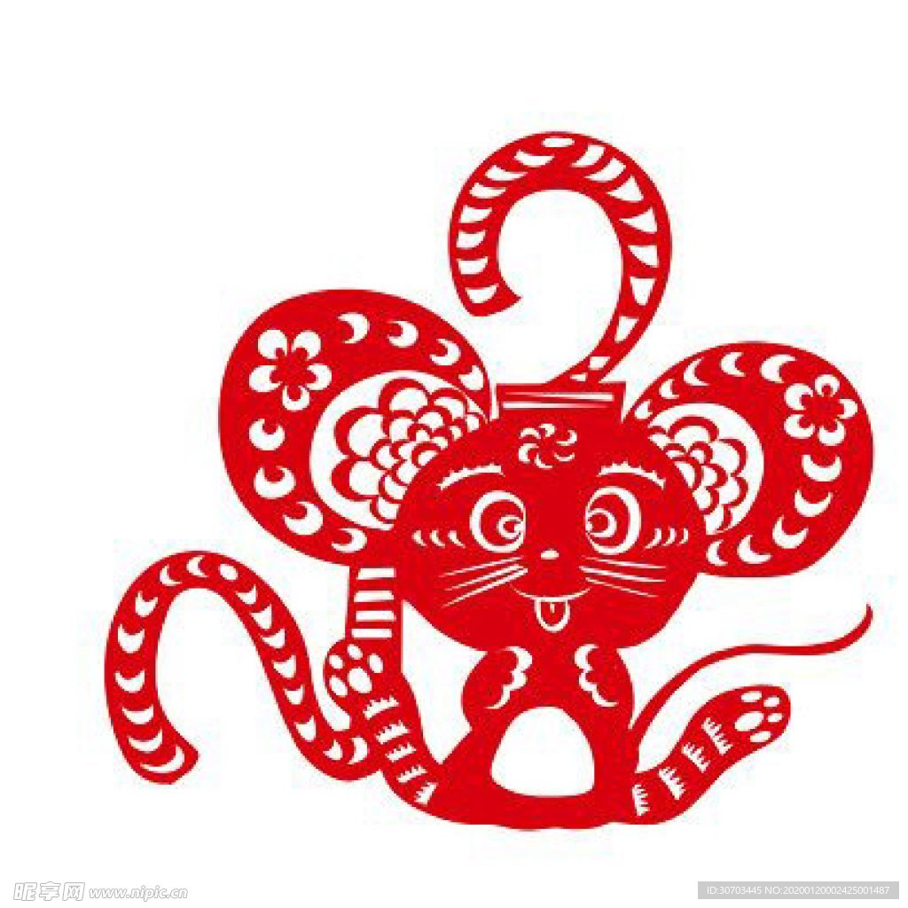 鼠剪纸