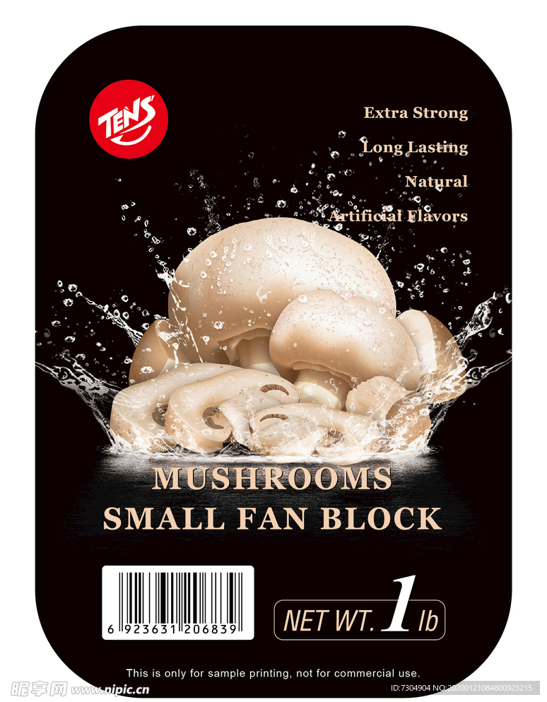 蘑菇罐头标签