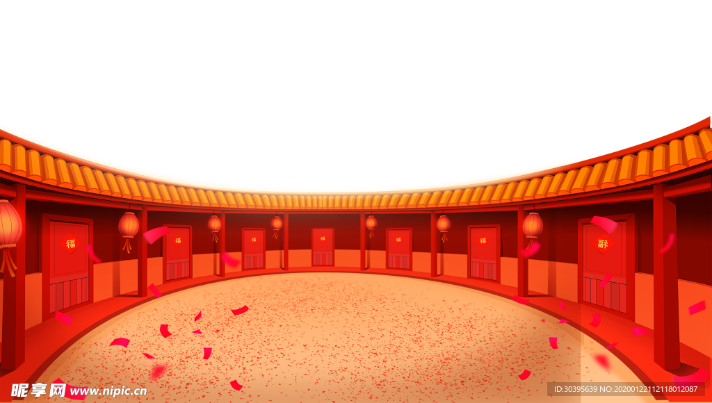 红色背景