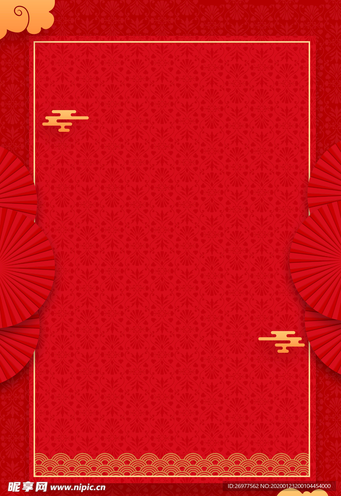新年喜庆红色简约中国风背景