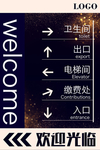 指示牌 欢迎光临