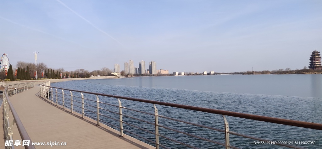 滨州市 蒲湖 风景区 水库 大