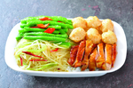 烤肉鱼丸双拼饭