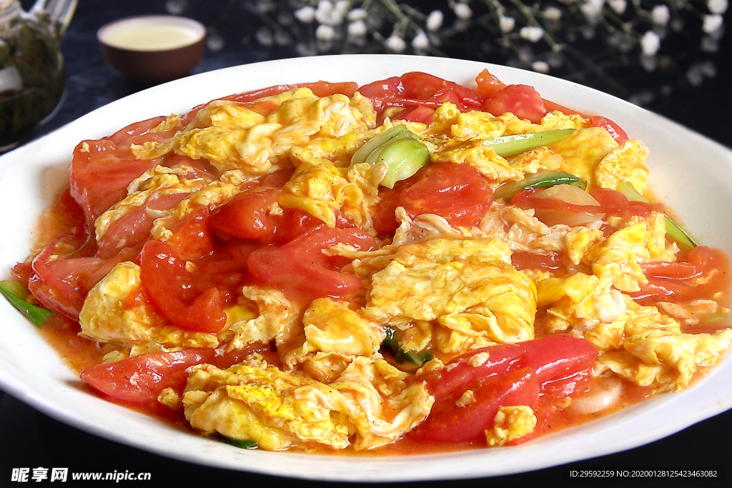 西红柿炒鸡蛋摄影图__传统美食_餐饮美食_摄影图库_昵图网nipic.com