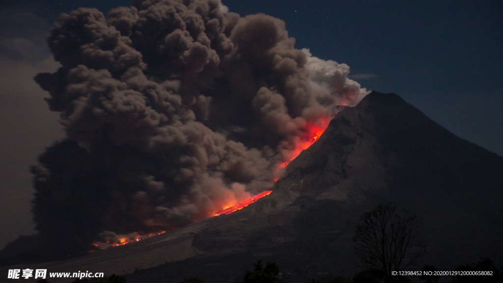 火山喷发景观