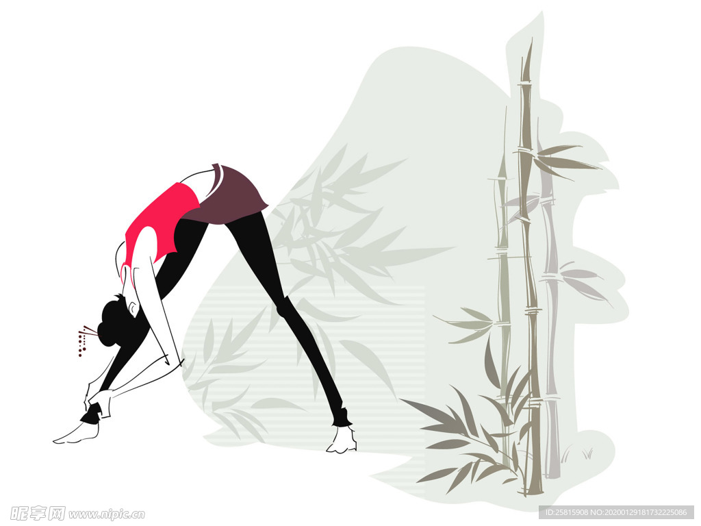 运动女孩背景图片