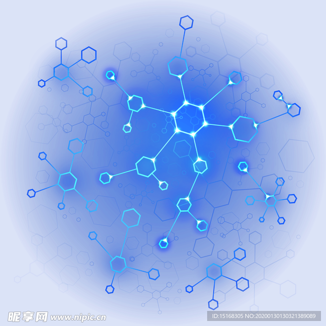 科技分子网状图素材