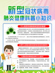 卡通风格冠状病毒 病毒性肺炎