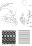 日本线描植物花卉矢量素材