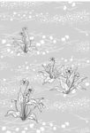 日本线描植物花卉矢量素材
