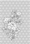 日本线描植物花卉矢量素材